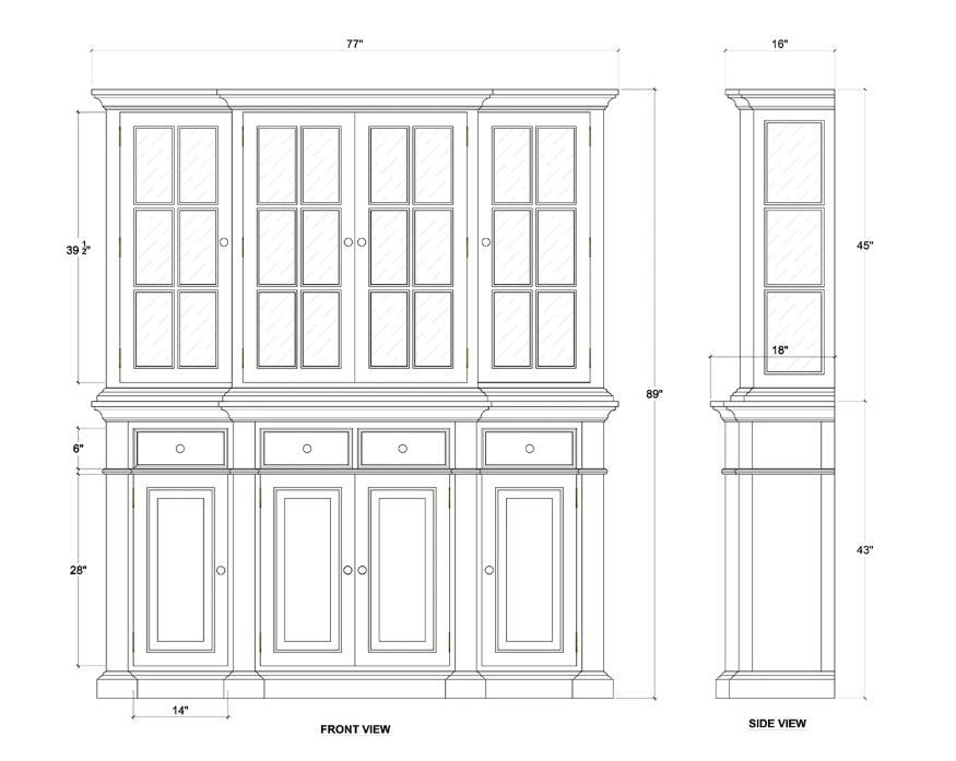 Bramble - Genoa Hutch - BR-25133 - GreatFurnitureDeal