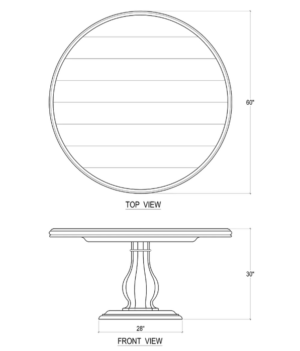 Bramble - French Quarter Round Table 5' in Multi Color - BR-25415 - GreatFurnitureDeal