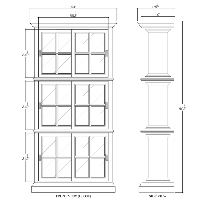 Bramble - English Bookcase 1 Column 87" - BR-23644 - GreatFurnitureDeal