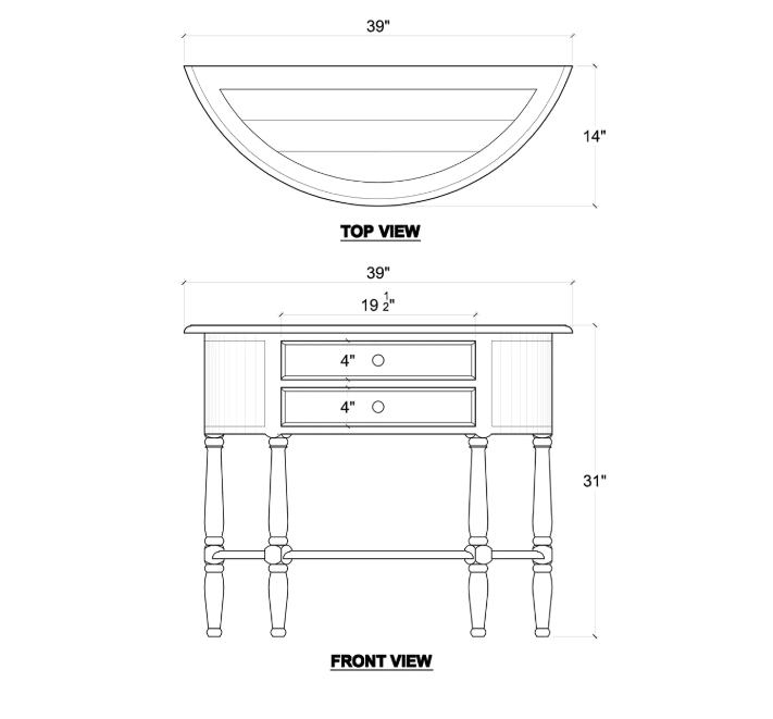 Bramble - Demi-lune Table - BR-25419 - GreatFurnitureDeal