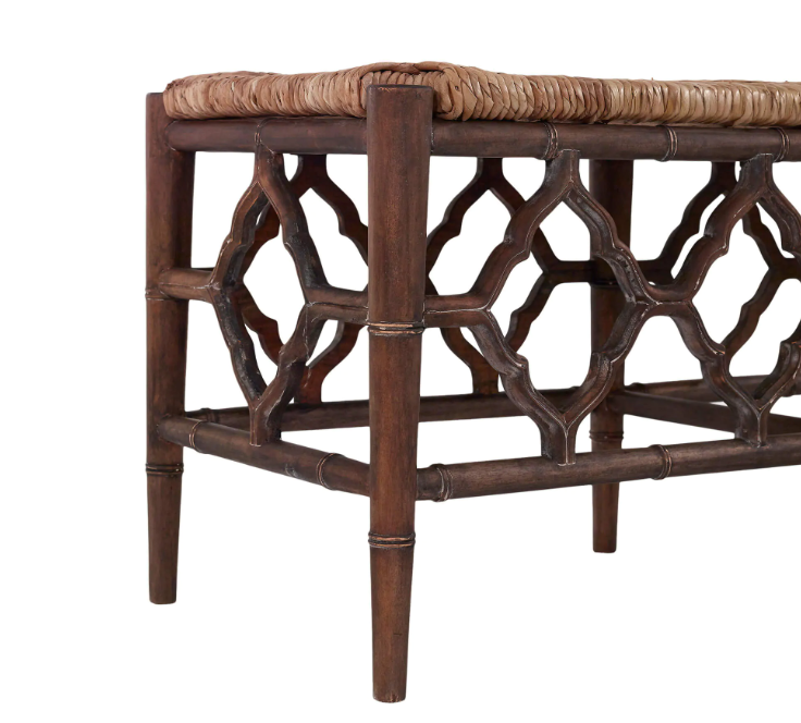 Bramble - Chinois Bench with Cushion - BR-25675 - GreatFurnitureDeal