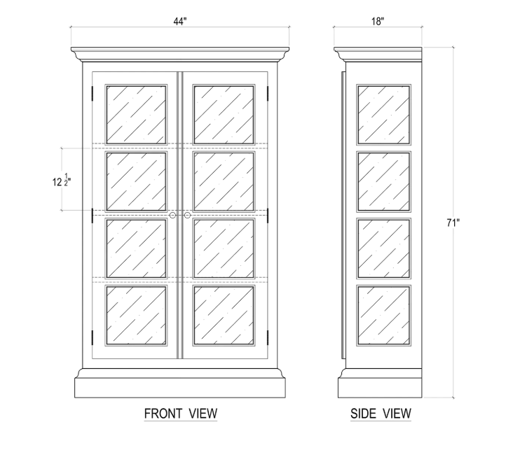 Bramble - Ashton 2 Door Display Cabinet - BR-23681 - GreatFurnitureDeal