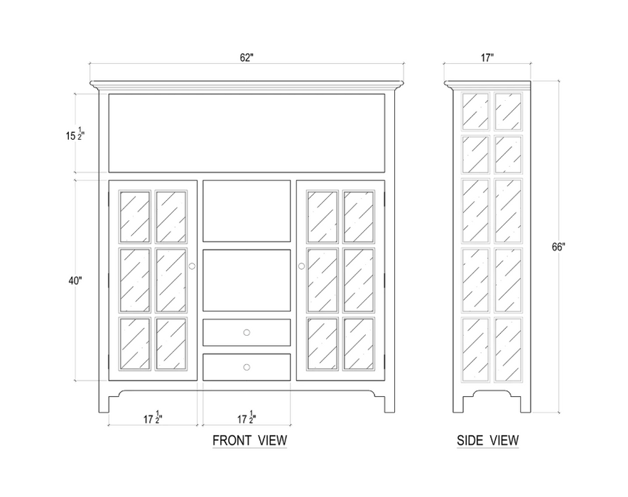 Bramble - Aries Kitchen Cupboard with 2 Drawer - BR-23647 - GreatFurnitureDeal