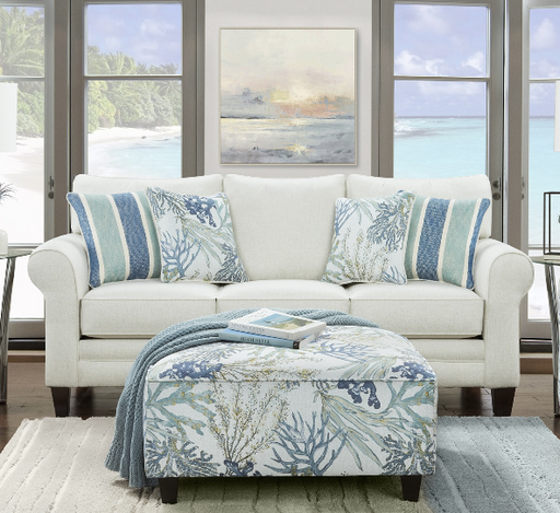 Southern Home Furnishings - 1140 Sofa in Grande Glider White - 1140 Grande Glacier - GreatFurnitureDeal