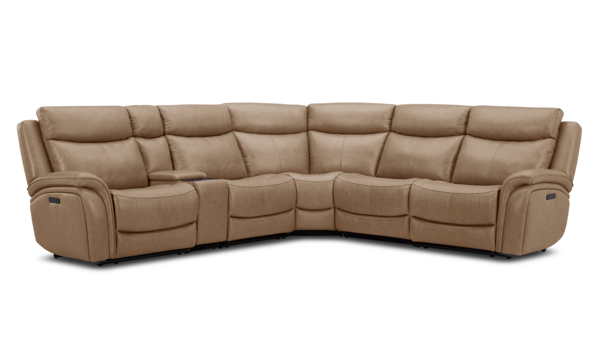 Southern Motion REVIVE - 462 Grant 6 Piece Power Headrest Sectional Sofa with Zero Gravity in Liverpool Cobblestone - 462-05P-46P-90P-84-80-06P - GreatFurnitureDeal