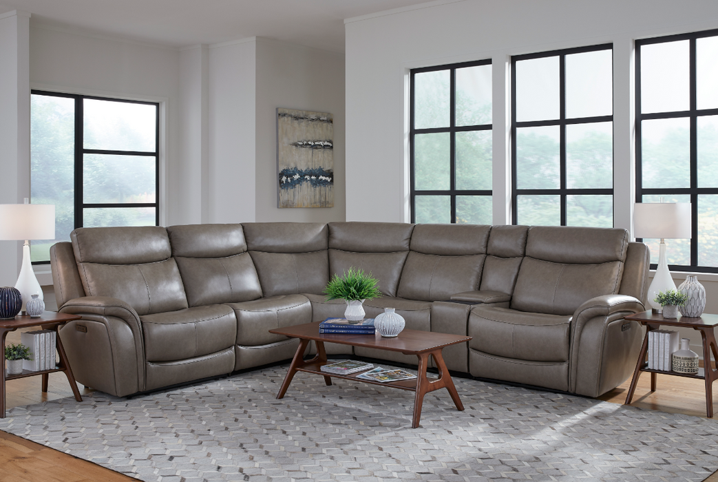 Southern Motion REVIVE - 462 Grant 6 Piece Power Headrest Sectional Sofa with Zero Gravity in Liverpool Cobblestone - 462-05P-46P-90P-84-80-06P - GreatFurnitureDeal