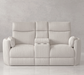 Parker Living - Radius Power Reclining Console Loveseat in Mega Ivory Off White Fabric - MRAD#822CPG-MGIV - GreatFurnitureDeal