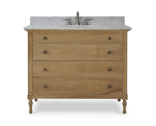 Bramble - Carrington Single Vanity w/ Sink & Marble Top - BR-27448 - GreatFurnitureDeal