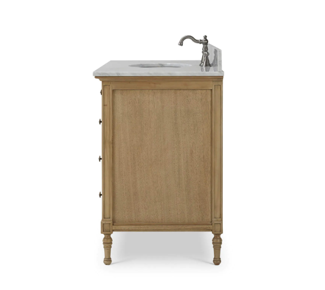 Bramble - Carrington Single Vanity w/ Sink & Marble Top - BR-27448 - GreatFurnitureDeal