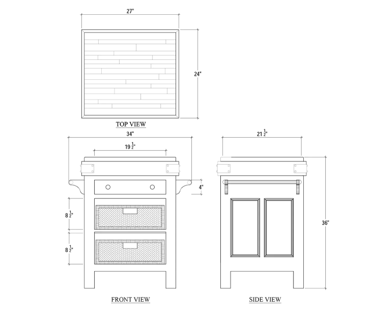 Bramble - Sanoma Island with Rattan Baskets - BR-26589 - GreatFurnitureDeal