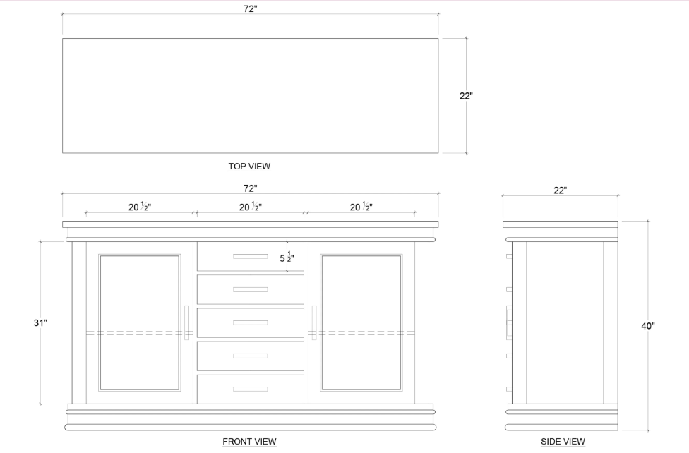 Bramble - Williamson Sideboard with 2 Doors - BR-90017 - GreatFurnitureDeal