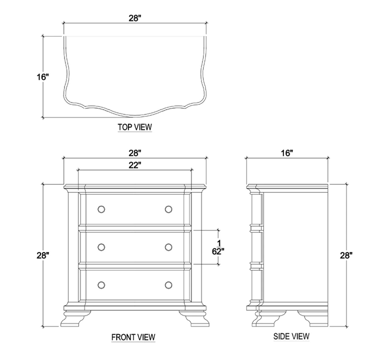 Bramble - Davis Bedside Table - BR-26685 - GreatFurnitureDeal