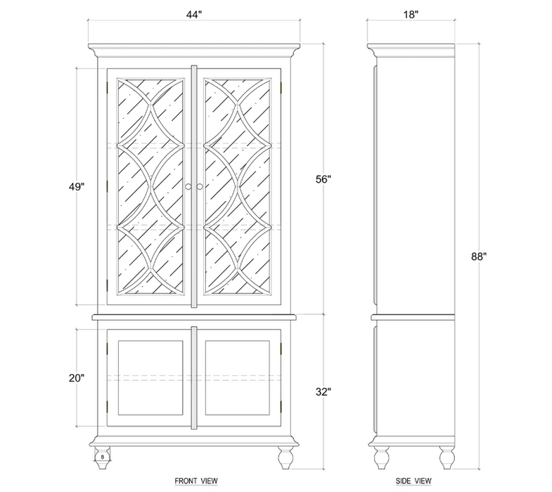 Bramble - Hamilton Display Cabinet - BR-26637 - GreatFurnitureDeal