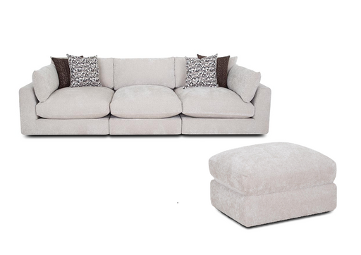 Franklin Furniture - 965 Pollock Dreamscape 4 Piece Sectional Sofa in Linwood Linen - 96501-96503-96502-96519 - GreatFurnitureDeal