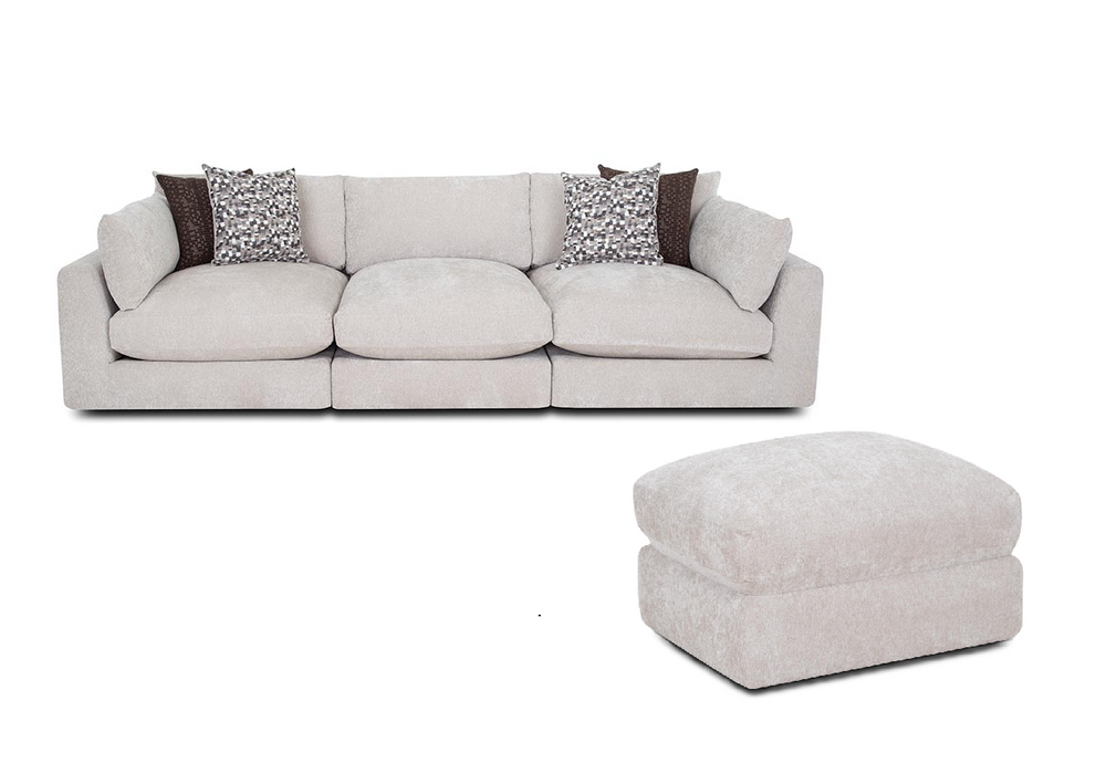 Franklin Furniture - 965 Pollock Dreamscape 4 Piece Sectional Sofa in Linwood Linen - 96501-96503-96502-96519 - GreatFurnitureDeal