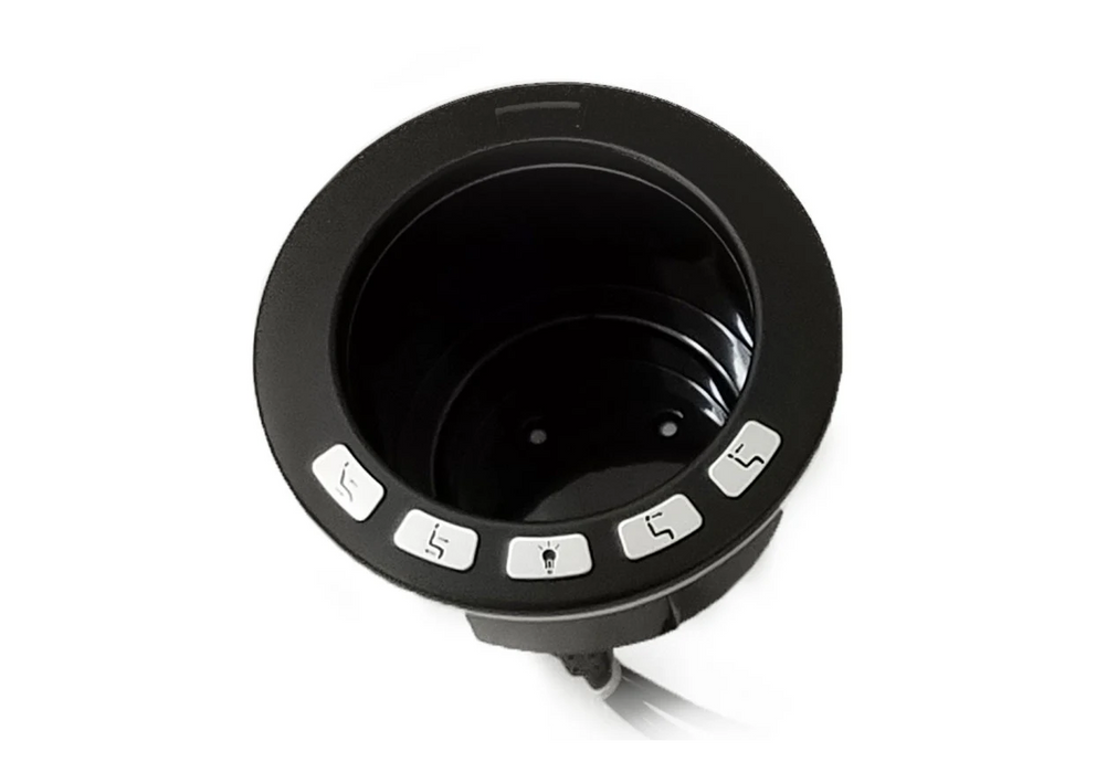 Southern Motion, Parker Living, Theater Seat - Theater Cup Holder Power Recliner & Power Headrest Replacement Button Control with USB and Light - CHB R2ULBL 01-1 - GreatFurnitureDeal