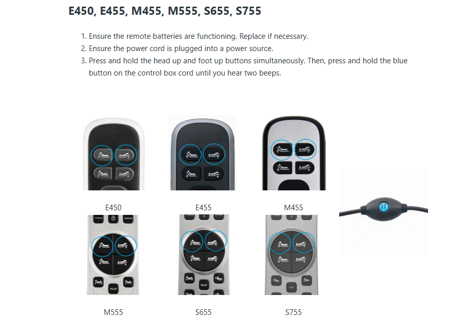 Malouf Structures Replacement Remote Control for Adjustable Bed M555 - RP-NS01M555REMCRCH - GreatFurnitureDeal