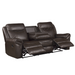 Homelegance - Aram Double Reclining Sofa with Center Drop-Down Cup Holders - 8206BRW-3 - GreatFurnitureDeal