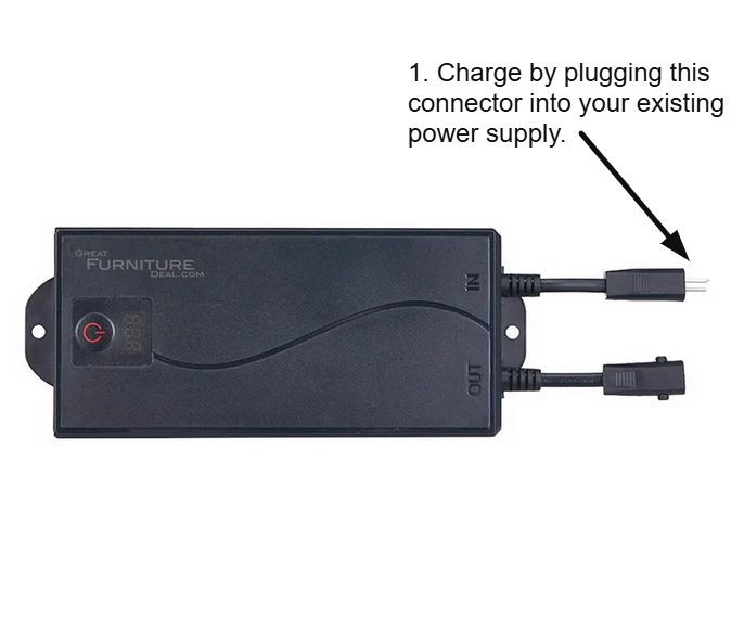 Large Wireless Rechargeable Battery Pack Replacement Power Supply for Power Sofas, Loveseats, and Recliners – 5000mAh - GreatFurnitureDeal