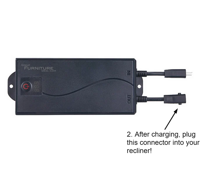 Large Wireless Rechargeable Battery Pack Replacement Power Supply for Power Sofas, Loveseats, and Recliners – 5000mAh - GreatFurnitureDeal