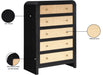 Meridian Furniture - Siena Black Ash Wood And Natural Cane Chest - SienaBlack-CH - GreatFurnitureDeal