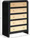Meridian Furniture - Siena Black Ash Wood And Natural Cane Chest - SienaBlack-CH - GreatFurnitureDeal