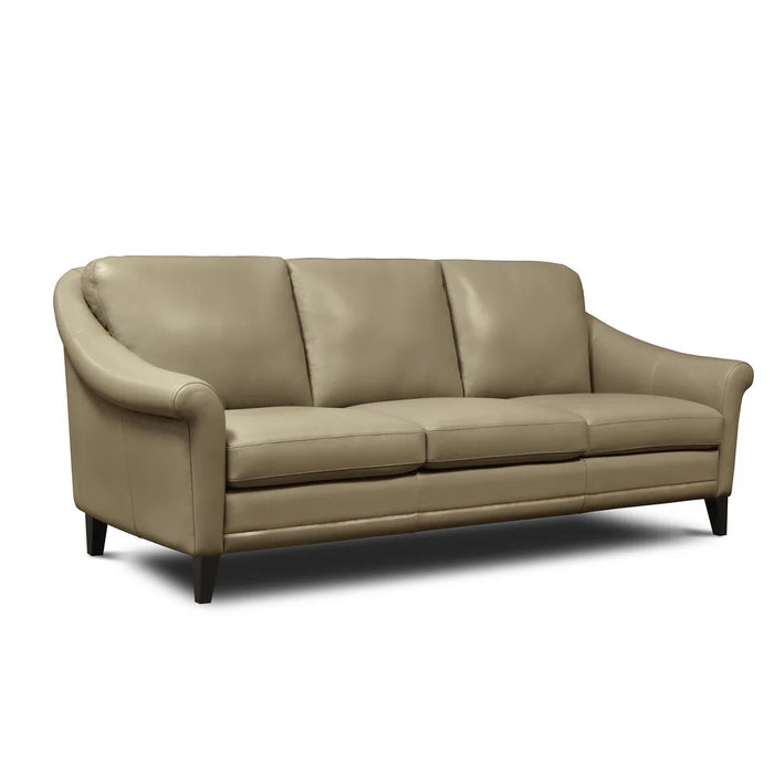 GFD Leather - Sienna Leather and Wood Sofa - Beige - W6628CB-30