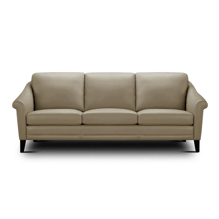 GFD Leather - Sienna Leather and Wood Sofa - Beige - W6628CB-30