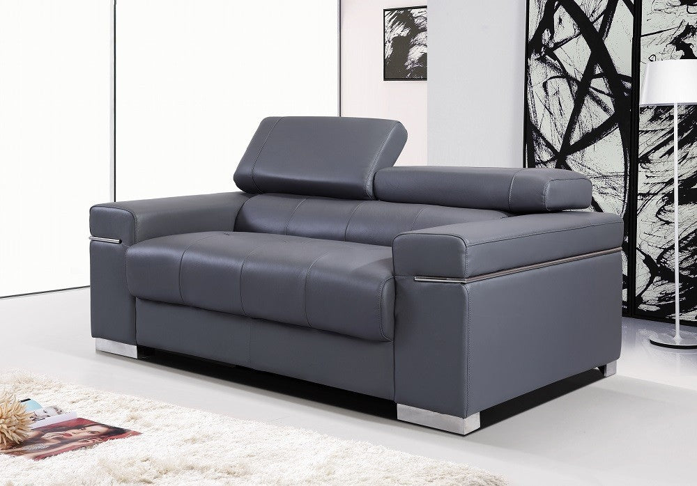 J&M Furniture - Soho 2 Piece Sofa Set in Grey - 176551113-SL-GRY