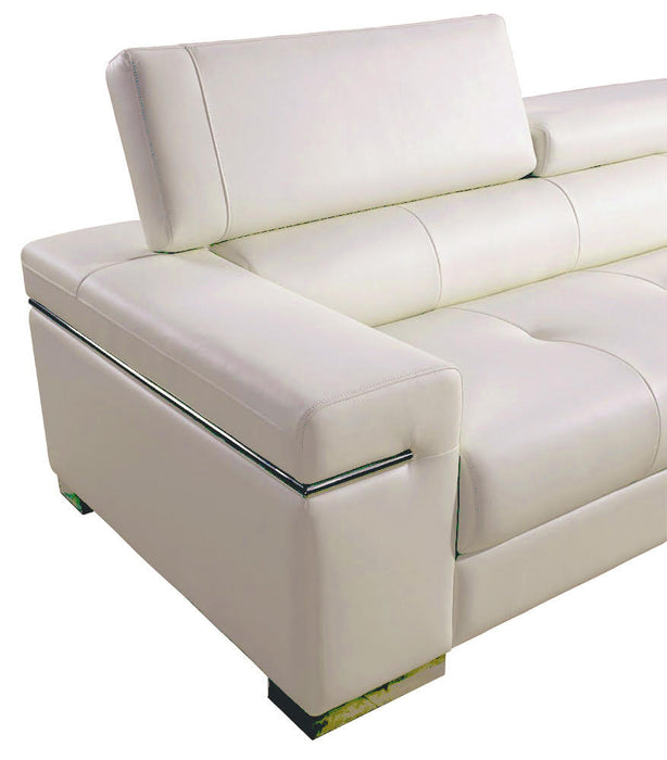 J&M Furniture - Soho Loveseat in White - 17655111-L-WHT
