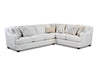 Southern Home Furnishings - Durango Sectional in Off White - 7000-31L/33R Durango Pewter - GreatFurnitureDeal