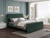Meridian Furniture - Stylus Green Boucle Fabric Upholstered King Bed (3 Boxes) - StylusGreen-K - GreatFurnitureDeal