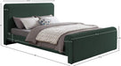 Meridian Furniture - Stylus Green Boucle Fabric Upholstered King Bed (3 Boxes) - StylusGreen-K - GreatFurnitureDeal