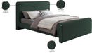 Meridian Furniture - Stylus Green Boucle Fabric Upholstered King Bed (3 Boxes) - StylusGreen-K - GreatFurnitureDeal