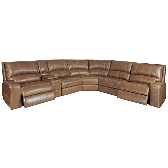 Parker Living - Swift Bourbon Modular 6 Piece Power Reclining Sectional - MSWI-PACKA(H)-BOU - GreatFurnitureDeal