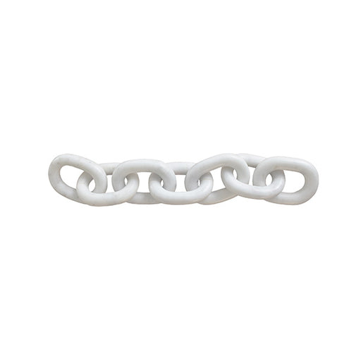 Worlds Away - White Marble Chain Link Object - TABI - GreatFurnitureDeal