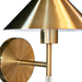 Worlds Away - Sconce With Acrylic Pole And Triangular Metal Shade In Antique Brass - TALON ABR - GreatFurnitureDeal