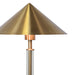 Worlds Away - Table Lamp With Acrylic Pole And Triangular Metal Shade In Antique Brass - TATE ABR - GreatFurnitureDeal