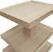 Worlds Away - Tatiana Three Tier Center Column Side Table in Cerused Oak - TATIANA CO - GreatFurnitureDeal