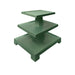Worlds Away - Tatiana Three Tier Center Column Side Table in Textured Green - TATIANA GR - GreatFurnitureDeal