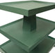 Worlds Away - Tatiana Three Tier Center Column Side Table in Textured Green - TATIANA GR - GreatFurnitureDeal