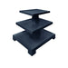 Worlds Away - Tatiana Three Tier Center Column Side Table in Textured Navy - TATIANA NVY - GreatFurnitureDeal