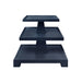 Worlds Away - Tatiana Three Tier Center Column Side Table in Textured Navy - TATIANA NVY - GreatFurnitureDeal