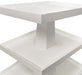 Worlds Away - Tatiana Three Tier Center Column Side Table in Textured White - TATIANA WH - GreatFurnitureDeal