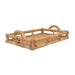 Worlds Away - Rectangular Natural Rattan Tray With Open Oval Detail Sides - TATUM - GreatFurnitureDeal