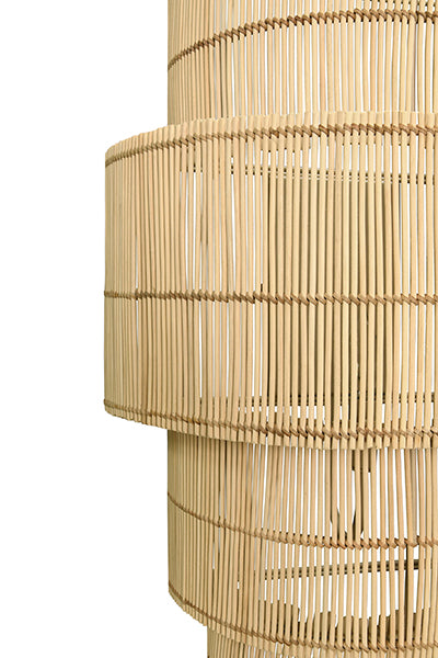 Worlds Away - Tia Four-Tiered Wall Sconce in Natural Rattan - TIA - GreatFurnitureDeal