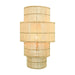 Worlds Away - Tia Four-Tiered Wall Sconce in Natural Rattan - TIA - GreatFurnitureDeal