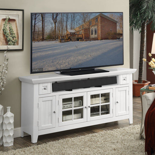 Parker House - Tidewater 62 in TV Console in Vintage White - TID#62 - GreatFurnitureDeal