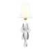 Worlds Away - Handpainted Tole Petal Sconce In White - TINSLEY WH - GreatFurnitureDeal