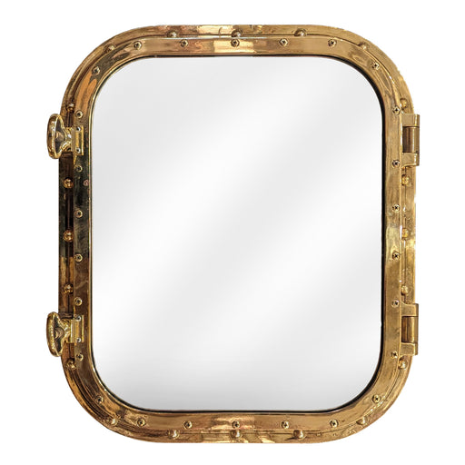 GJ Styles - Brass Opening Porthole Mirror - TM289 - GreatFurnitureDeal